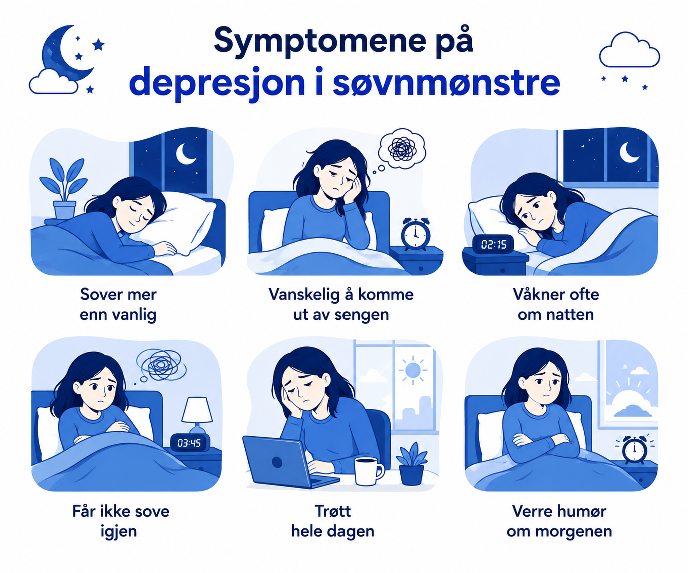 Symptomene på depresjon i søvnmønstre