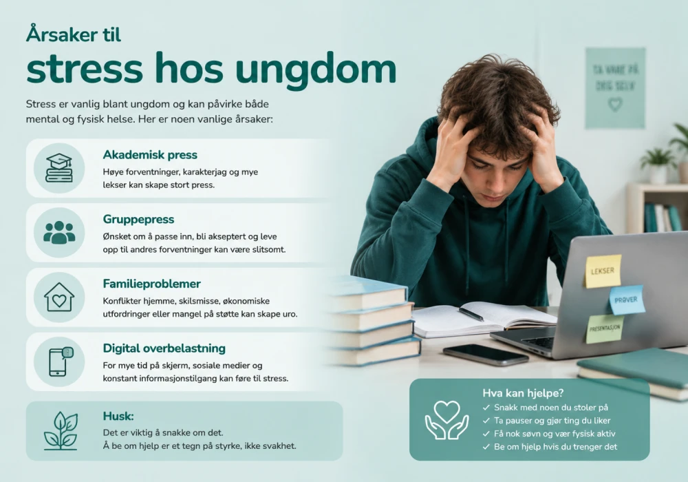 Årsaker til stress hos ungdom