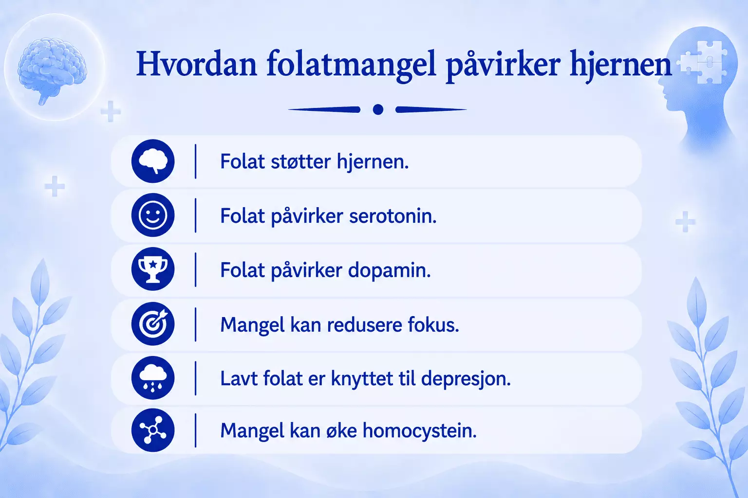 Hvordan folatmangel påvirker hjernen