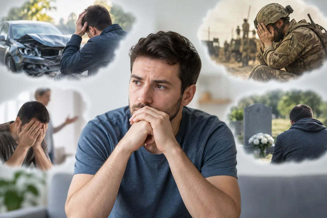A calm consultation between a psychiatrist and a patient