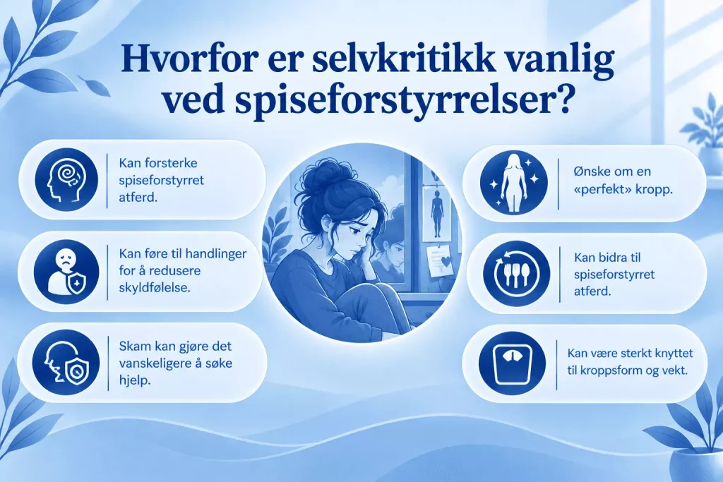 Hvorfor er selvkritikk vanlig ved spiseforstyrrelser