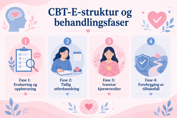 CBT-E-struktur og behandlingsfaser