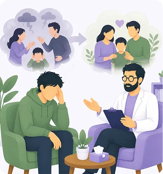 Ikke stress over familieproblemer, terapi kan hjelpe